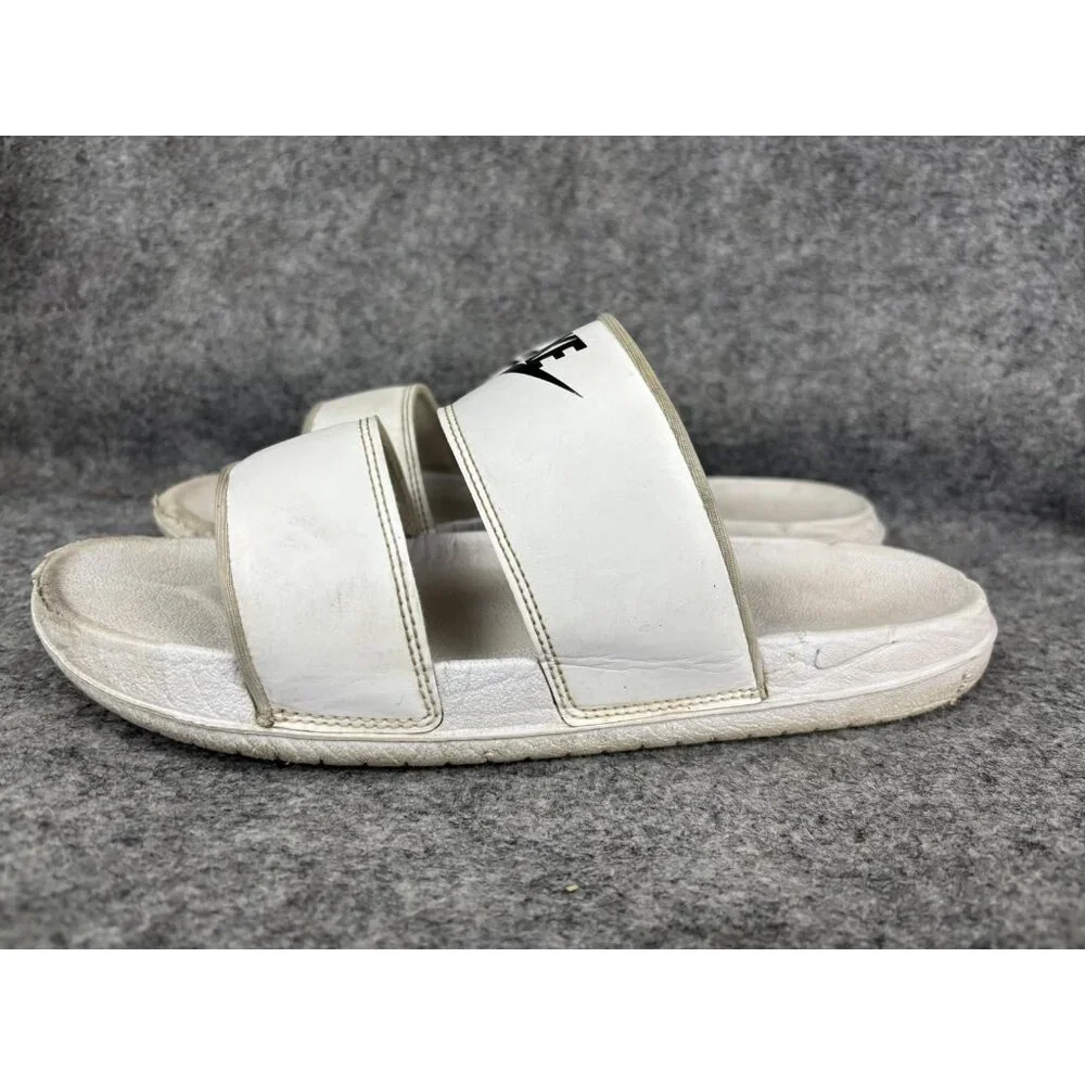 Nike Slide Sandals Shoes Womens‎ Size 11 White Double Strap Comfort Casual